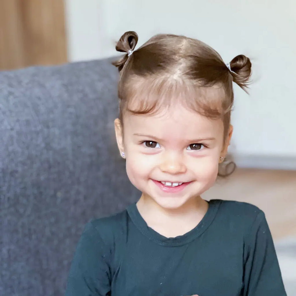 Body - Dark Green Bambusz Patentos Hosszú Ujjú Body