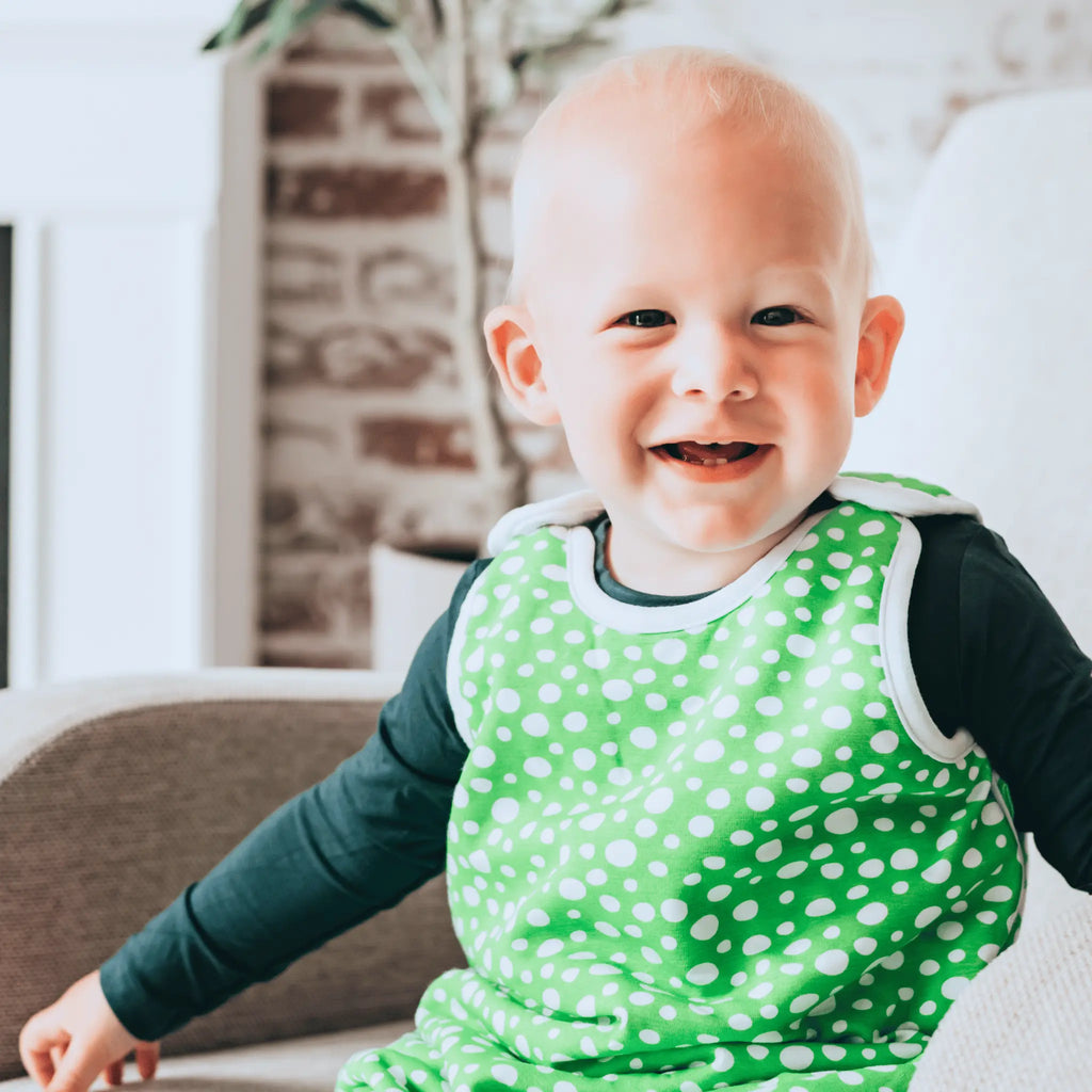 Tipegő Hálózsák - Light Green Dínós Bambusz Tipegő Hálózsák 1.5 TOG