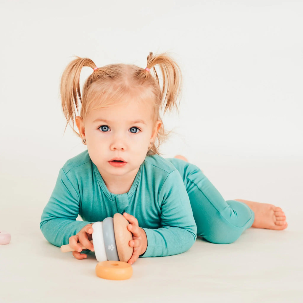 Kezeslábas - Mint Green Bambusz Cipzáros Kezeslábas és Rugdalózó