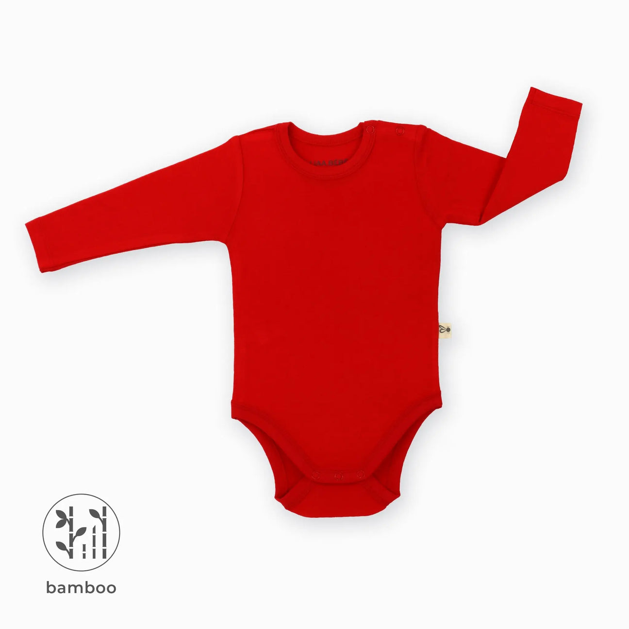 Chili Red Bambusz Patentos Hosszú Ujjú Body Body LiaaBebe 56 Piros / Hosszú Ujjú 